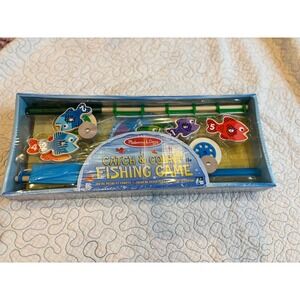 Melissa &‎ Doug Catch & Count Magnetic Fishing Game Wooden Toy Set